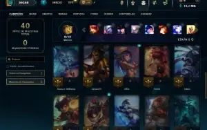 Grão-Mestre com 35 Champs e 1 Skin ( 487 PDL )
