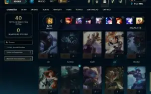 Grão-Mestre com 35 Champs e 1 Skin ( 487 PDL )