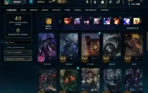 Grão-Mestre com 35 Champs e 1 Skin ( 487 PDL )