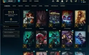 Conta Platina 1 com 75 Champs e 18 Skins + 5 Espolios