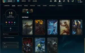 Conta Platina 1 com 75 Champs e 18 Skins + 5 Espolios