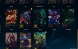 Conta lol SMURF plat 3 com skin lendária da Jinx