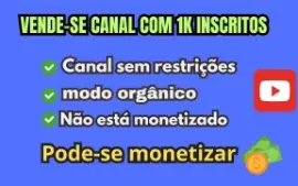 Vende-Se Canal Com 1K Inscrito Yt
