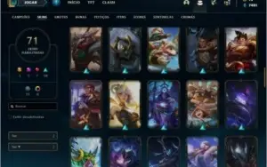 Conta ouro 1 com 86 champs e 71 skins ( MAIN MID )