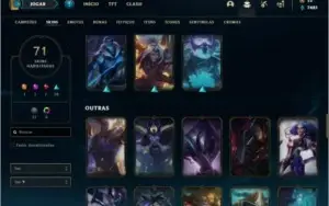 Conta ouro 1 com 86 champs e 71 skins ( MAIN MID )