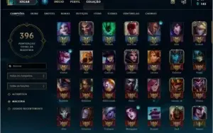 Conta OURO 3 140 Champs 33 Skins
