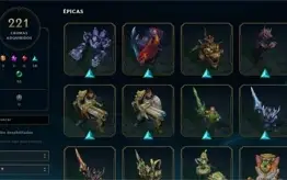 CONTA LOL 1500 SKINS, TODAS SKINS RARAS DO PRESTIGIO PAX TF