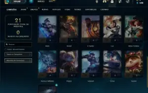 Conta Mestre com 26 Champs e 1 Skin ( 128 PDL )