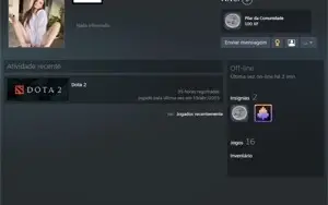 STEAM 8 ANOS, INATIVA DESDE 2015, R$9 DE INVENTÁRIO DOTA 2