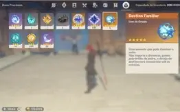 DILUC + KLEE + 2X ARMA 5* (TÚMULO DO LOBO + ORAÇÃO) +11KGEMA