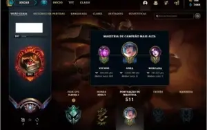 Conta com 427 skins + 44 Cromas