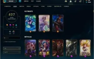 Conta com 427 skins + 44 Cromas