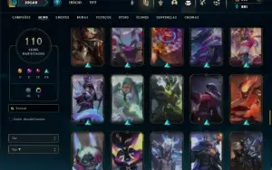 Diamante 4 com TODOS os Champs e 110 Skins