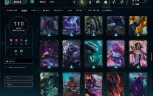 Diamante 4 com TODOS os Champs e 110 Skins