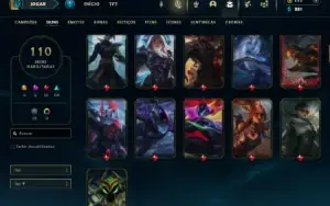 Diamante 4 com TODOS os Champs e 110 Skins