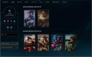 Contas league of legends com otimo mmr e varias skins