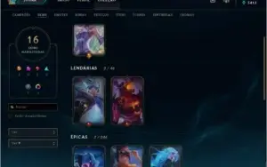 Contas league of legends com otimo mmr e varias skins