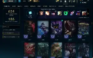 Bronze 4 com TODOS os Champs e 240 Skins ( MID / JG / TOP )