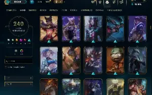 Bronze 4 com TODOS os Champs e 240 Skins ( MID / JG / TOP )