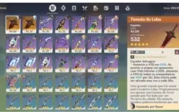 GENSHIN IMPACT AR47 VENTI, Zhongli E Jean 2 Tumulo Do LOBO