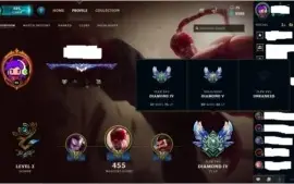 Conta diamante 4 + Quase todos os champs + 30 skins