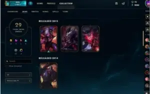 Conta diamante 4 + Quase todos os champs + 30 skins