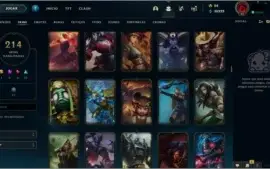 CONTA LOL GOLD 3 + 134 CHAMPS + 214 SKINS