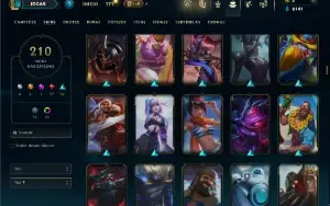 Unranked com 150 Champs e 210 Skins ( ADC / MID / TOP )