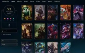 Conta lv 245 com Akali KDA Prestígio, 53 skins, 87 champions