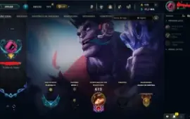 conta lvl 310 ouro  com todos os champs e com 277skins