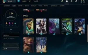 Conta Ferro 1 com 41 Champs e 19 Skins + 2 Vitoriosas