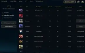 Conta LOL/ SKINS RARAS