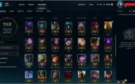 Conta de Lol lvl 41 ouro V, 87 champs e 26 skins