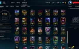 Conta de Lol lvl 41 ouro V, 87 champs e 26 skins