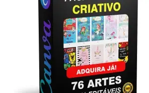 Pack Canva Convite Criativo Vol 1 - 76 Artes Editáveis