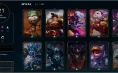 CONTA DE LOL GOLD lV 128 CAMPEÕES// 121 SKINS