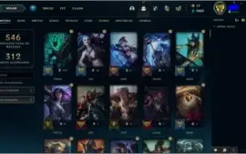 Conta Lol platina 3 - todos os personagens / 585 skins