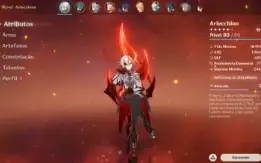 Conta Genshin Arlecchino c5 + Ganyu com Bis