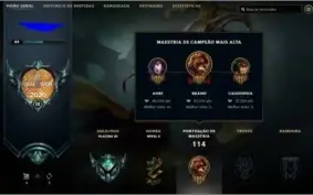 Conta lol lvl 84