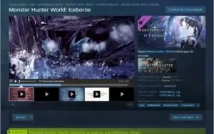 CONTA STEAM COM MONSTER HUNTER (CONTEÚDO ADICIONAL ICEBORNE)