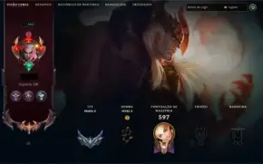 Conta lol mono lux e swain, atualmente ouro 2