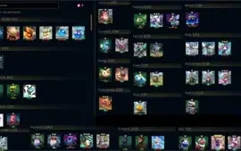 Conta Platina 4, com todos os champs e 1141 skins !