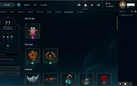Conta Platina 4, com todos os champs e 1141 skins !