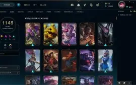 Conta Platina 4, com todos os champs e 1141 skins !