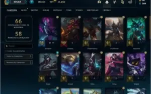 Conta platina 4 com 38 champs e 5 skins