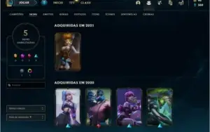 Conta platina 4 com 38 champs e 5 skins