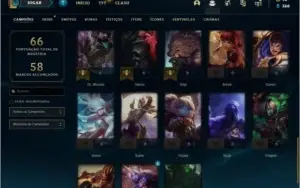 Conta platina 4 com 38 champs e 5 skins