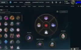 Conta LoL Platina 4, todos os campeões, 84 skins e 40k ea.