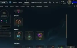 Conta LoL Platina 4, todos os campeões, 84 skins e 40k ea.