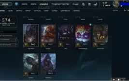 Conta LoL Platina 4, todos os campeões, 84 skins e 40k ea.
